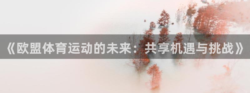 678体育官网：《欧盟体育运动的未来：共享机遇与挑战》